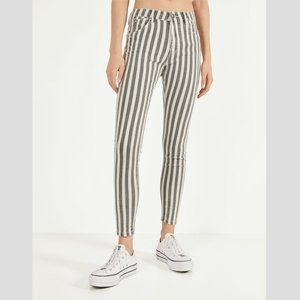 NWOT Bershka Push-up Striped Skinny Jeans